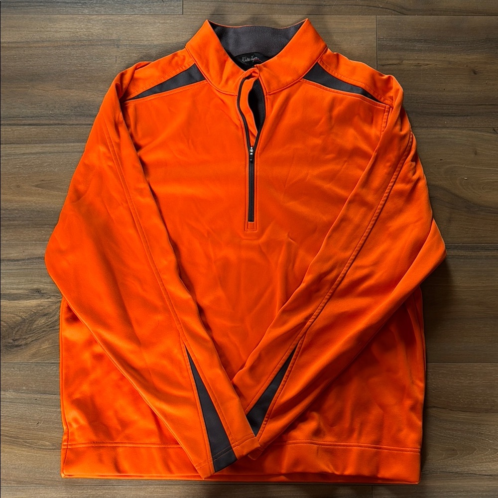 Men's Orange Quarter-Zip Jacket